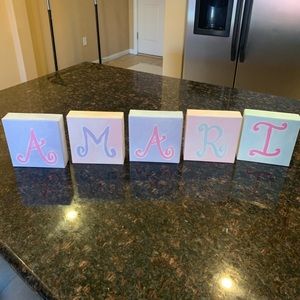 “Amari” Block Canvas Letters from PBKids